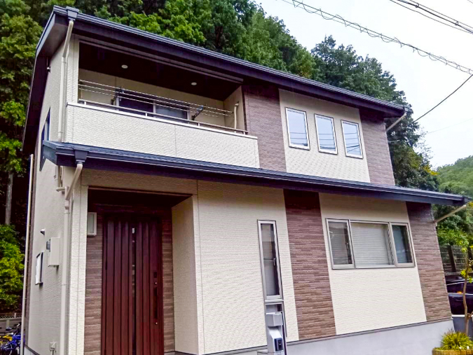 京都府京都市　M様邸　外壁クリヤー塗装、屋根塗装
